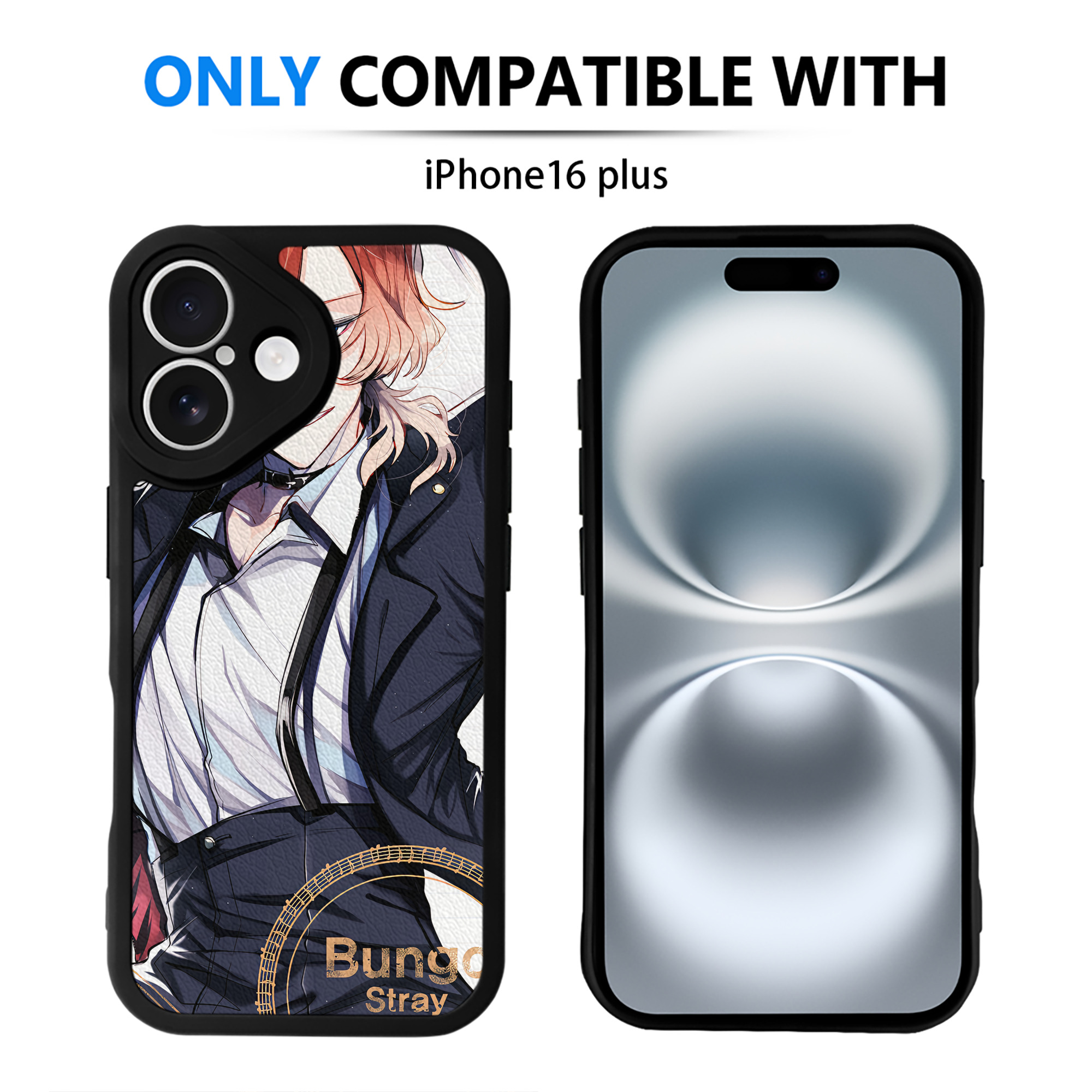 （画像用） 文豪ストレイドッグス Bungo Stray Dogs 【iPhone 16シリーズ対応】シリコンスマホケース（レザー調） 材質：シリコン